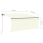 vidaXL Markise Automatisch Einziehbar mit Volant 3,5x2,5 m Creme vidaXL Markise Automatisch Einziehbar mit Volant 3,5x2,5 m Creme