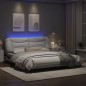 vidaXL Bettgestell mit LED Weiß und Schwarz 180x200 cm Kunstleder vidaXL Bettgestell mit LED Weiß und Schwarz 180x200 cm Kunstleder
