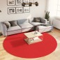vidaXL Teppich OVIEDO Kurzflor Rot Ø 240 cm vidaXL Teppich OVIEDO Kurzflor Rot Ø 240 cm