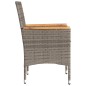 vidaXL Gartenstühle mit Kissen 2 Stk. Grau Poly Rattan vidaXL Gartenstühle mit Kissen 2 Stk. Grau Poly Rattan