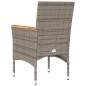vidaXL Gartenstühle mit Kissen 2 Stk. Grau Poly Rattan vidaXL Gartenstühle mit Kissen 2 Stk. Grau Poly Rattan