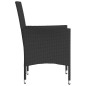 vidaXL Gartenstühle mit Kissen 2 Stk. Schwarz Poly Rattan vidaXL Gartenstühle mit Kissen 2 Stk. Schwarz Poly Rattan