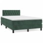 vidaXL Boxspringbett mit Matratze & LED Dunkelgrün 120x190 cm Samt vidaXL Boxspringbett mit Matratze & LED Dunkelgrün 120x190 cm Samt