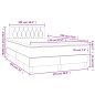 vidaXL Boxspringbett mit Matratze & LED Dunkelgrün 120x190 cm Samt vidaXL Boxspringbett mit Matratze & LED Dunkelgrün 120x190 cm Samt