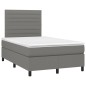 vidaXL Boxspringbett mit Matratze & LED Dunkelgrau 120x190 cm Stoff vidaXL Boxspringbett mit Matratze & LED Dunkelgrau 120x190 cm Stoff