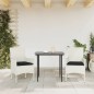 vidaXL Gartenstühle mit Kissen 2 Stk. Weiß Poly Rattan vidaXL Gartenstühle mit Kissen 2 Stk. Weiß Poly Rattan