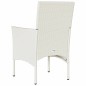 vidaXL Gartenstühle mit Kissen 2 Stk. Weiß Poly Rattan vidaXL Gartenstühle mit Kissen 2 Stk. Weiß Poly Rattan