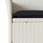 vidaXL Gartenstühle mit Kissen 2 Stk. Weiß Poly Rattan vidaXL Gartenstühle mit Kissen 2 Stk. Weiß Poly Rattan