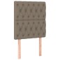 vidaXL Boxspringbett mit Matratze & LED Taupe 80x200 cm Stoff vidaXL Boxspringbett mit Matratze & LED Taupe 80x200 cm Stoff