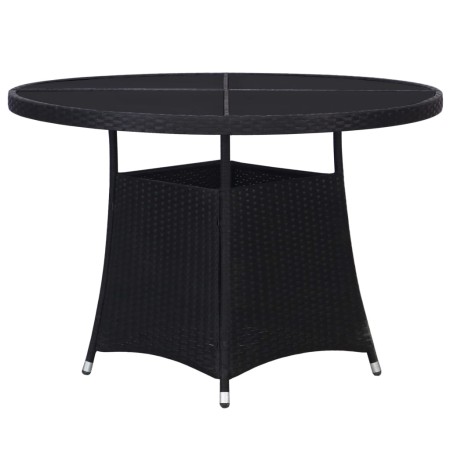 vidaXL Gartentisch Schwarz 110 x 74 cm Poly Rattan