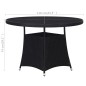 vidaXL Gartentisch Schwarz 110 x 74 cm Poly Rattan vidaXL Gartentisch Schwarz 110 x 74 cm Poly Rattan