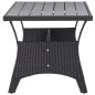vidaXL Gartentisch Schwarz 120x70x66 cm Poly Rattan vidaXL Gartentisch Schwarz 120x70x66 cm Poly Rattan