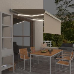 Gelenkarmmarkise Einziehbar mit Jalousie LED 3,5x2,5 m Creme