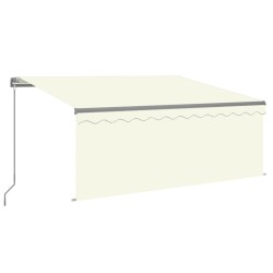 Gelenkarmmarkise Einziehbar mit Jalousie LED 3,5x2,5 m Creme
