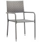 vidaXL 7-tlg. Garten-Essgruppe Poly Rattan Anthrazit und Grau vidaXL 7-tlg. Garten-Essgruppe Poly Rattan Anthrazit und Grau