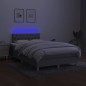 vidaXL Boxspringbett mit Matratze & LED Hellgrau 120x190 cm Stoff vidaXL Boxspringbett mit Matratze & LED Hellgrau 120x190 cm Stoff