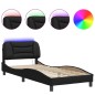 vidaXL Bettgestell mit LED Schwarz 80x200 cm Kunstleder vidaXL Bettgestell mit LED Schwarz 80x200 cm Kunstleder