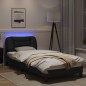 vidaXL Bettgestell mit LED Schwarz 80x200 cm Kunstleder vidaXL Bettgestell mit LED Schwarz 80x200 cm Kunstleder