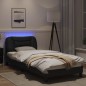 vidaXL Bettgestell mit LED Schwarz 90x190 cm Kunstleder vidaXL Bettgestell mit LED Schwarz 90x190 cm Kunstleder
