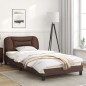 vidaXL Bettgestell mit LED Braun 100x200 cm Kunstleder vidaXL Bettgestell mit LED Braun 100x200 cm Kunstleder