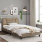vidaXL Bettgestell mit LED Cappuccino-Braun 100x200 cm Kunstleder vidaXL Bettgestell mit LED Cappuccino-Braun 100x200 cm Kunstleder