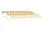 Automatische Markise mit LED & Windsensor 350x250 cm Gelb/Weiß Automatische Markise mit LED & Windsensor 350x250 cm Gelb/Weiß