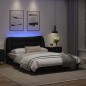 vidaXL Bettgestell mit LED Schwarz 140x200 cm Kunstleder vidaXL Bettgestell mit LED Schwarz 140x200 cm Kunstleder