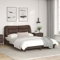 vidaXL Bettgestell mit LED Braun 140x200 cm Kunstleder vidaXL Bettgestell mit LED Braun 140x200 cm Kunstleder