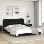 vidaXL Bettgestell mit LED Schwarz 160x200 cm Kunstleder vidaXL Bettgestell mit LED Schwarz 160x200 cm Kunstleder