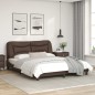 vidaXL Bettgestell mit LED Braun 160x200 cm Kunstleder vidaXL Bettgestell mit LED Braun 160x200 cm Kunstleder