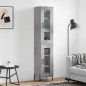 Highboard Betongrau 34,5x34x180 cm Holzwerkstoff Highboard Betongrau 34,5x34x180 cm Holzwerkstoff