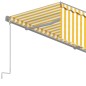 Gelenkarmmarkise Automatisch mit Jalousie 4x3 m Gelb und Weiß Gelenkarmmarkise Automatisch mit Jalousie 4x3 m Gelb und Weiß