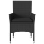vidaXL Gartenstühle mit Kissen 2 Stk. Schwarz Poly Rattan vidaXL Gartenstühle mit Kissen 2 Stk. Schwarz Poly Rattan