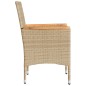 vidaXL Gartenstühle mit Kissen 2 Stk. Beige Poly Rattan vidaXL Gartenstühle mit Kissen 2 Stk. Beige Poly Rattan