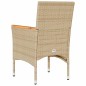 vidaXL Gartenstühle mit Kissen 2 Stk. Beige Poly Rattan vidaXL Gartenstühle mit Kissen 2 Stk. Beige Poly Rattan