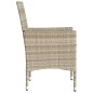 vidaXL Gartenstühle mit Kissen 2 Stk. Hellgrau Poly Rattan vidaXL Gartenstühle mit Kissen 2 Stk. Hellgrau Poly Rattan
