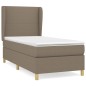 vidaXL Boxspringbett mit Matratze Taupe 80x200 cm Stoff vidaXL Boxspringbett mit Matratze Taupe 80x200 cm Stoff