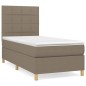 vidaXL Boxspringbett mit Matratze Taupe 80x200 cm Stoff vidaXL Boxspringbett mit Matratze Taupe 80x200 cm Stoff