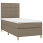 vidaXL Boxspringbett mit Matratze Taupe 80x200 cm Stoff vidaXL Boxspringbett mit Matratze Taupe 80x200 cm Stoff