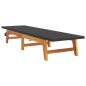 vidaXL Sonnenliegen 2 Stk. Schwarz Braun Poly Rattan Massivholz Akazie vidaXL Sonnenliegen 2 Stk. Schwarz Braun Poly Rattan Massivholz Akazie