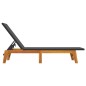 vidaXL Sonnenliegen 2 Stk. Schwarz Braun Poly Rattan Massivholz Akazie vidaXL Sonnenliegen 2 Stk. Schwarz Braun Poly Rattan Massivholz Akazie