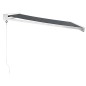 vidaXL Markise Einziehbar Anthrazit 3x2,5 m Stoff und Aluminium vidaXL Markise Einziehbar Anthrazit 3x2,5 m Stoff und Aluminium