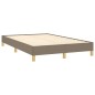 vidaXL Boxspringbett mit Matratze & LED Taupe 120x190 cm Stoff vidaXL Boxspringbett mit Matratze & LED Taupe 120x190 cm Stoff