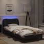 vidaXL Bettgestell mit LED Schwarz 90x200 cm Kunstleder vidaXL Bettgestell mit LED Schwarz 90x200 cm Kunstleder