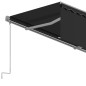Gelenkarmmarkise Automatisch mit Volant 4x3 m Anthrazit Gelenkarmmarkise Automatisch mit Volant 4x3 m Anthrazit