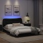vidaXL Bettgestell mit LED Schwarz und Weiß 120x200 cm Kunstleder vidaXL Bettgestell mit LED Schwarz und Weiß 120x200 cm Kunstleder
