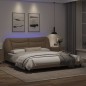 vidaXL Bettgestell mit LED Cappuccino-Braun 180x200 cm Kunstleder vidaXL Bettgestell mit LED Cappuccino-Braun 180x200 cm Kunstleder