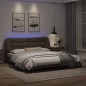 vidaXL Bettgestell mit LED Braun 180x200 cm Kunstleder vidaXL Bettgestell mit LED Braun 180x200 cm Kunstleder