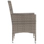 vidaXL Gartenstühle mit Kissen 2 Stk. Grau Poly Rattan vidaXL Gartenstühle mit Kissen 2 Stk. Grau Poly Rattan