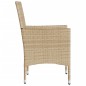 vidaXL Gartenstühle mit Kissen 2 Stk. Beige Poly Rattan vidaXL Gartenstühle mit Kissen 2 Stk. Beige Poly Rattan